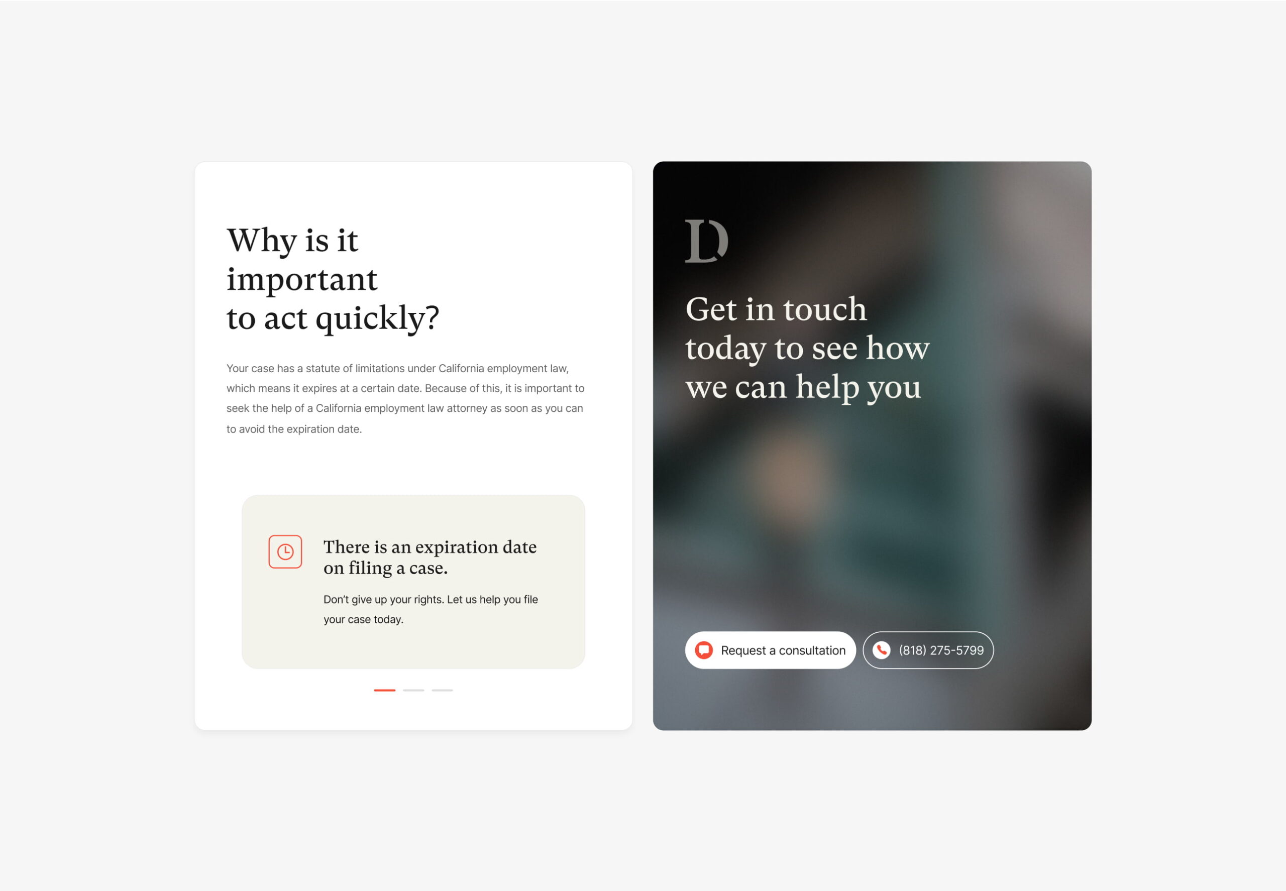 D.Law website screenshot