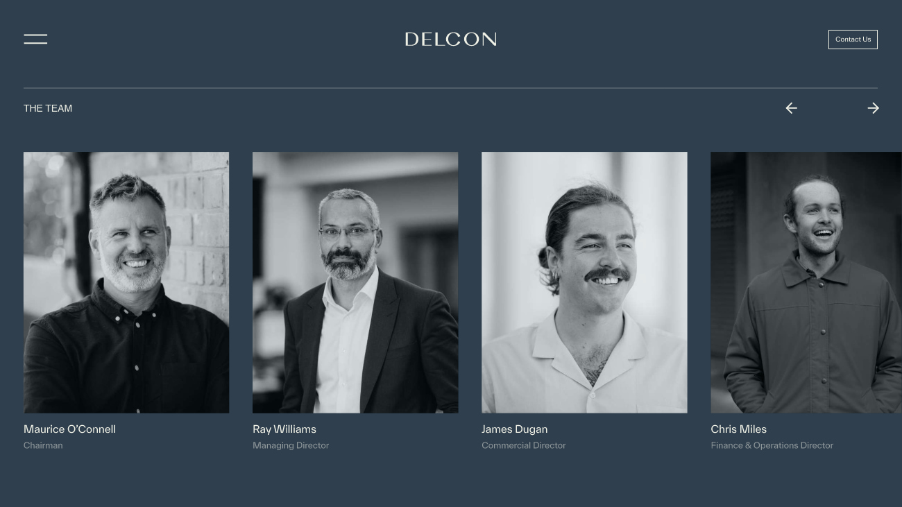 Team page design