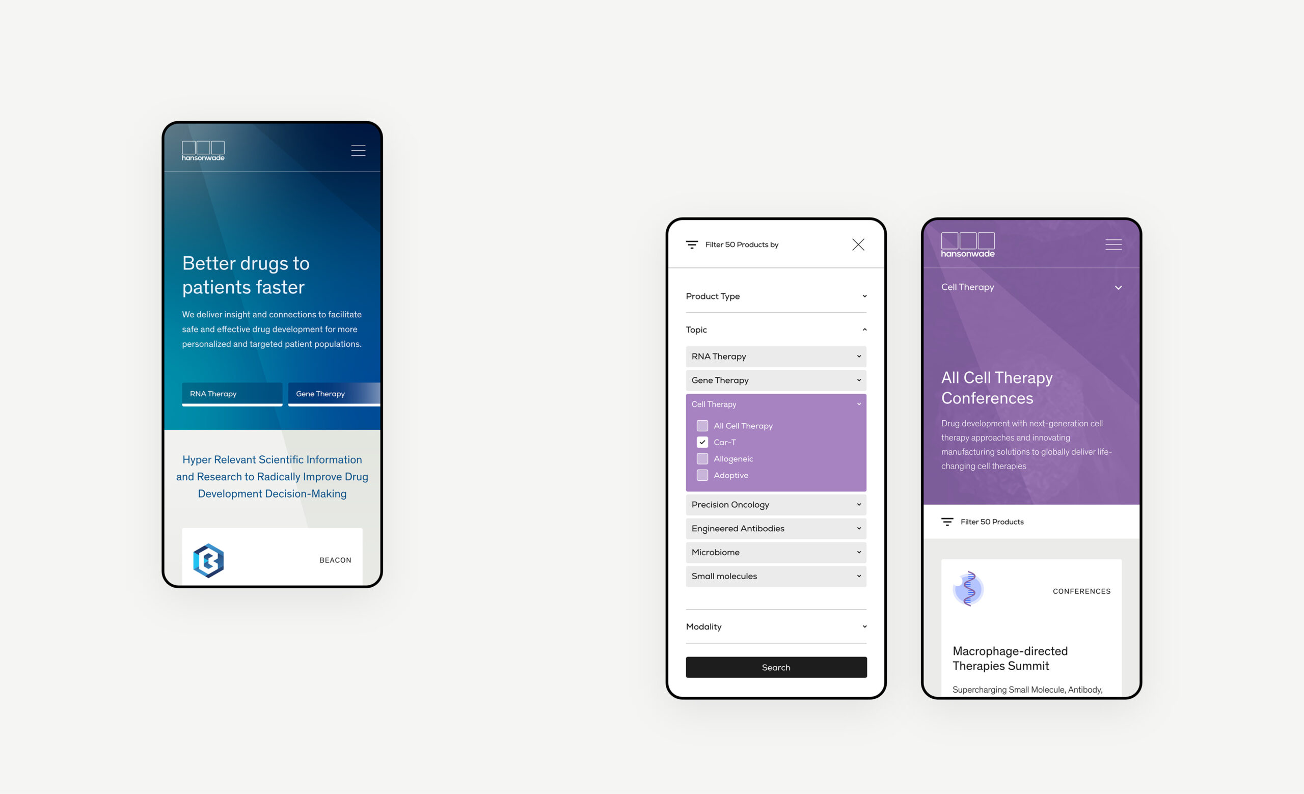 Mobile pharma web development