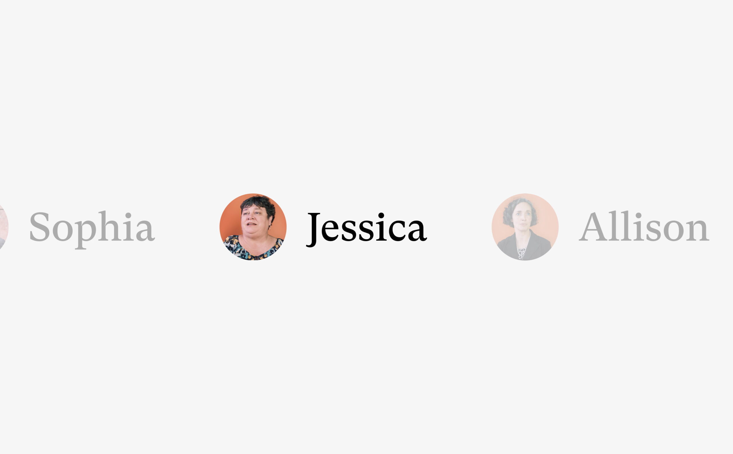 Law firm brand device - profile images in circles