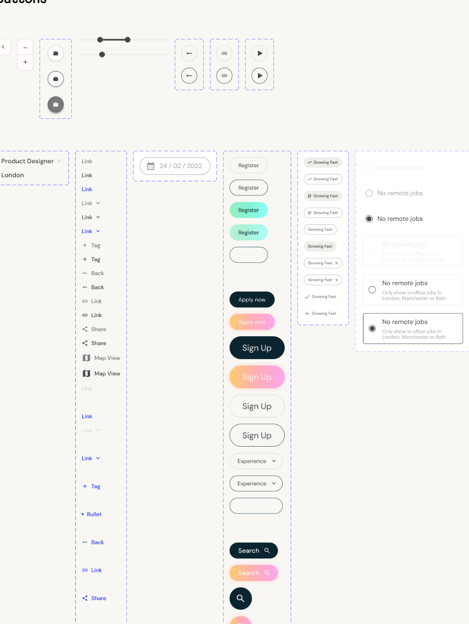 Recruitment website design system